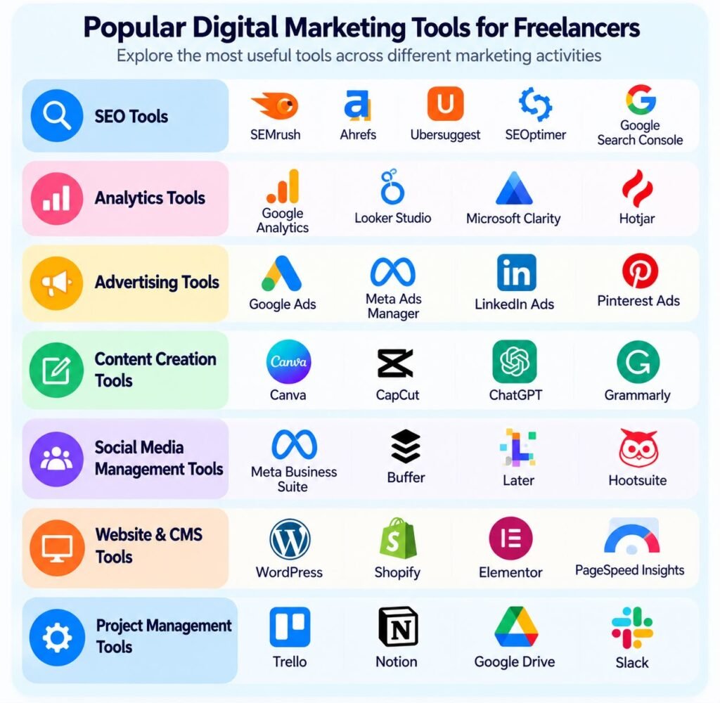 digital marketing freelancer tools